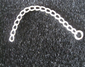 2" Extender - 925 sterling silver bracelet/necklace extension PLAIN ON One END