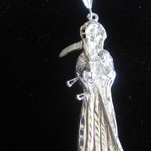 SANTA MUERTR ~ GRIM Reaper Anhänger ~ Dije En Plata Esterlina .925