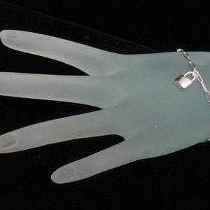 7 inch LOCK BRACELET + 2&quot; Extender .925 Sterling Silver