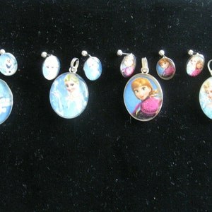 HIJOS CARTOON PENDIENTES y Colgante en .925 Plata, su elección de cuatro!