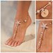 Personalized rose gold jewelry, Starfish Barefoot sandals, Wedding gift, Unique gift, Personalized Womens anklet, custom jewelry for women 