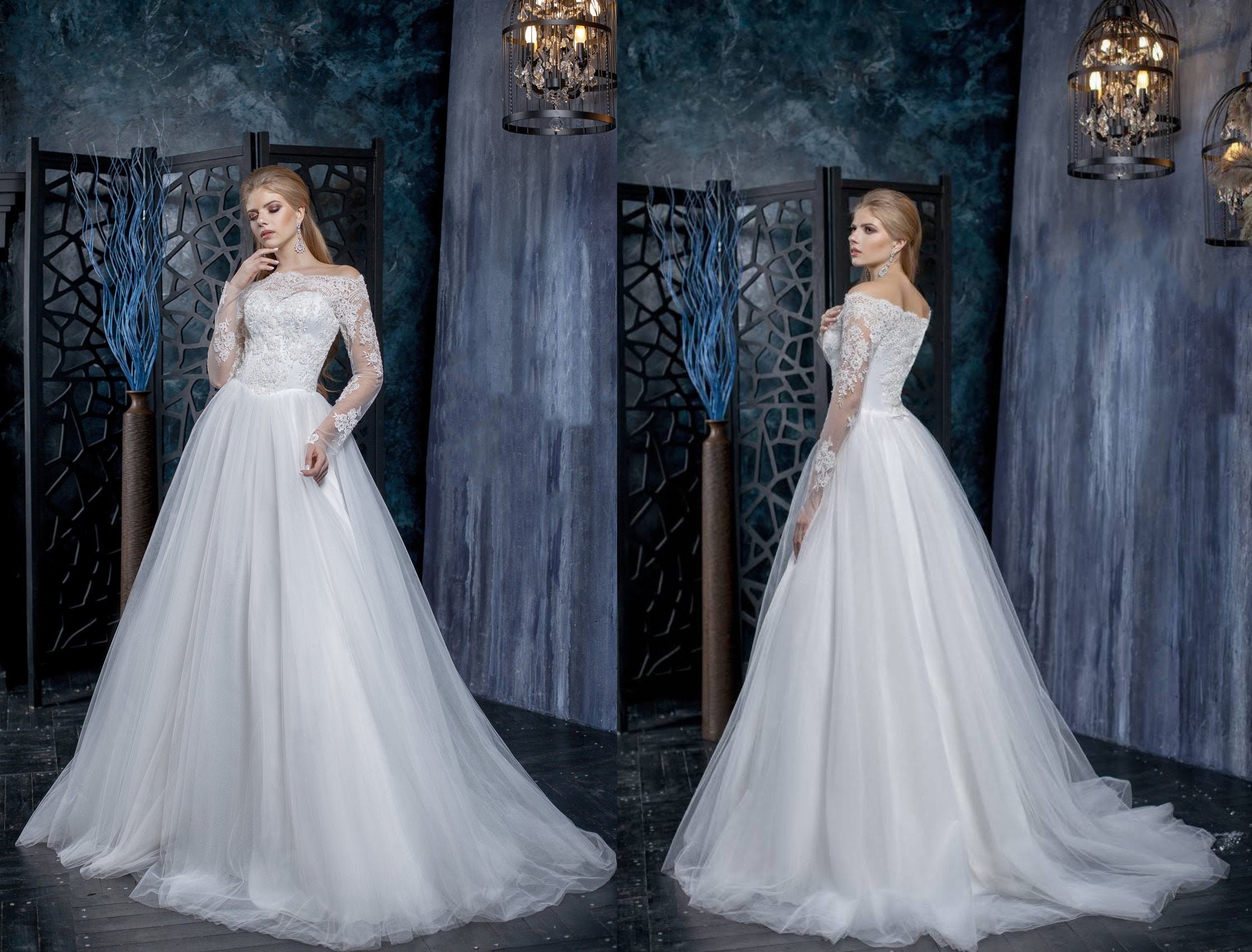 Wedding Dress With Lace Corset With 