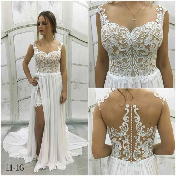 wedding dress with corset lace back