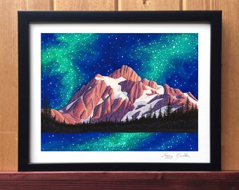 Mount Shuksan Giclee Print - Washington, Pacific Northwest, Mountain Art