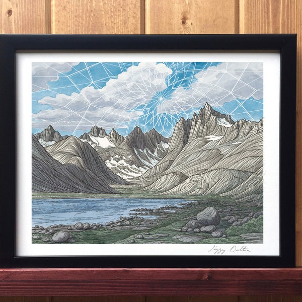 Titcomb Basin Giclee Print - Wind River Range, Wyoming, Climbing Art