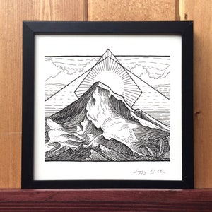 Mount Hood Giclee Print - Oregon, Pacific Northwest, Mountain Illustration