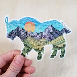 Mountain Goat Vinyl Sticker