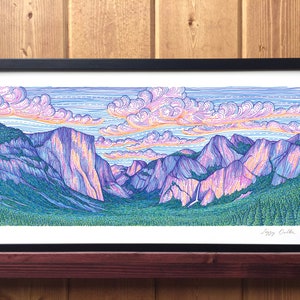 Yosemite Valley Sunset Giclee Print - California, Climbing Art, National Parks