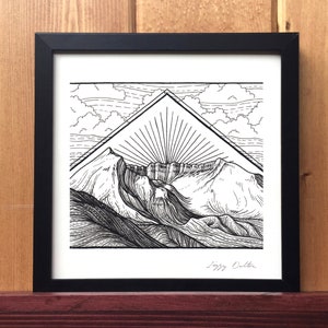 Mount St Helens Giclee Print - Washington, Pacific Northwest, Mountain Illustration
