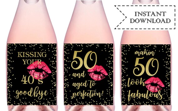 Instant Download Printable Kissing Your 40s Goodbye Birthday | Etsy