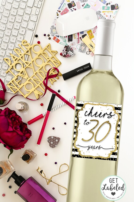 Instant Download Printable Cheers To 30 Years Birthday Party Etsy