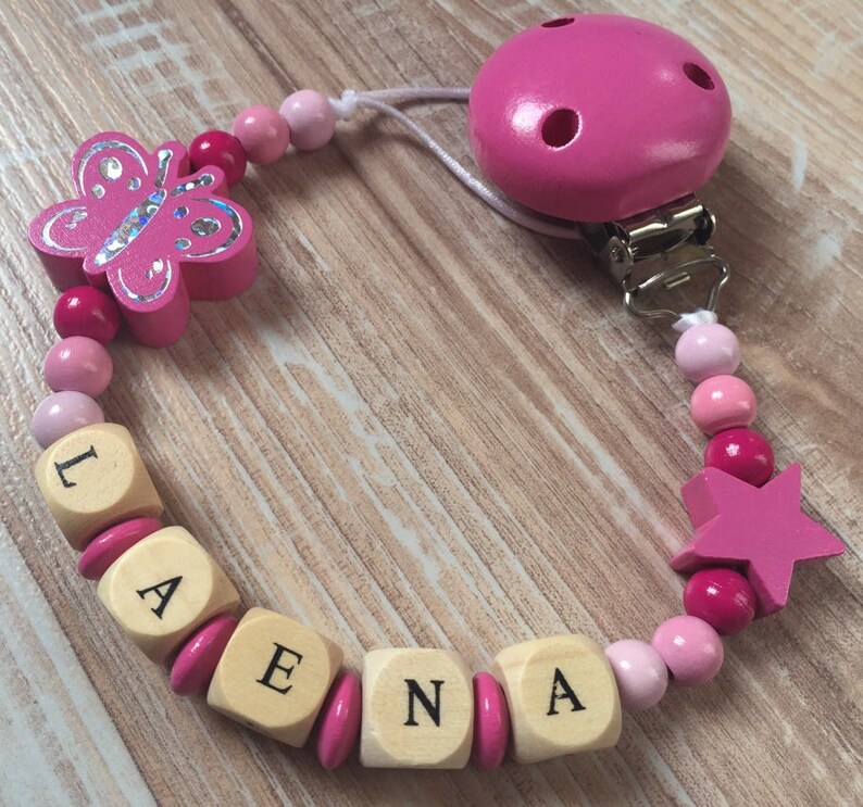 personalized pacifier clip with name
