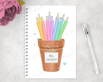 Personalised Teacher Notebook: A5 Lined Journal, School Planner