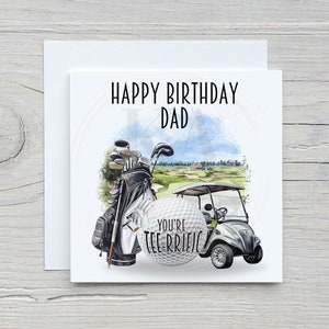 Golf Geburtstagskarte, Papa Golf Karte, du bist Tee-riffic, Karte für Papa, Papa, Opa, Bruder