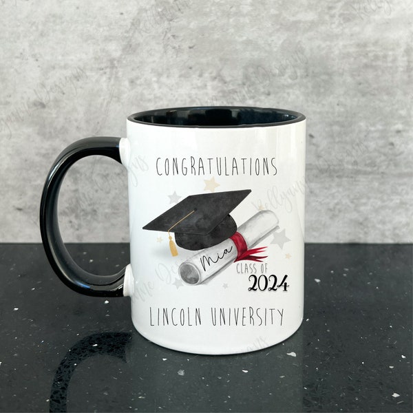 Graduation Mug, Congratulations On Your Graduation, Personalised Graduation Mug, Graduation 2024