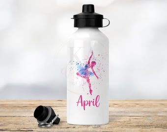 Personalised Ballet Dancer Water Bottle: Custom Dance Gift
