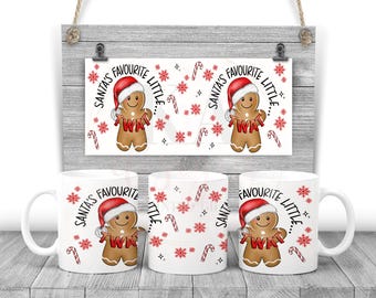 Cheeky Gingerbread Man Christmas Mug, Rude Santa Coffee Cup, Funny Xmas Gift
