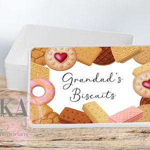Caja de galletas personalizada para abuelos, mamá, papá. Regalo para profesores.
