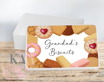 Personalised Biscuit Tin, Grandparents, Mum, Dad. Teacher Gift
