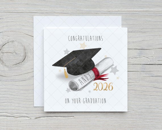 2026 grad cards Personalized Script Class of 2026 Graduation Return Address Labels –  Chickabug main image 1