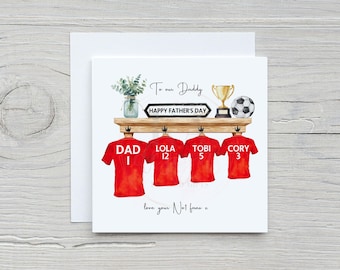Football Father's Day Card Personalised