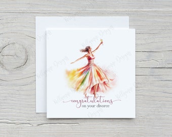 Divorce Card, Congratulations, New Beginnings, Free UK Delivery