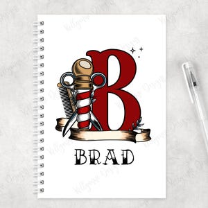 Barber Personalised Notebook, Hairdressing Appointment Book, Custom ...