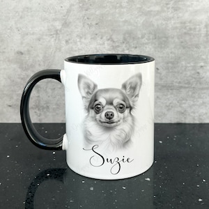 Chihuahua Mug, Cute Ceramic Cup, Chihuahua Lover Gift, Yorkshire Tea Lover, Dog Lover Gift