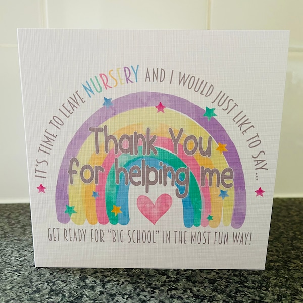 Nursery Thank You Etsy UK