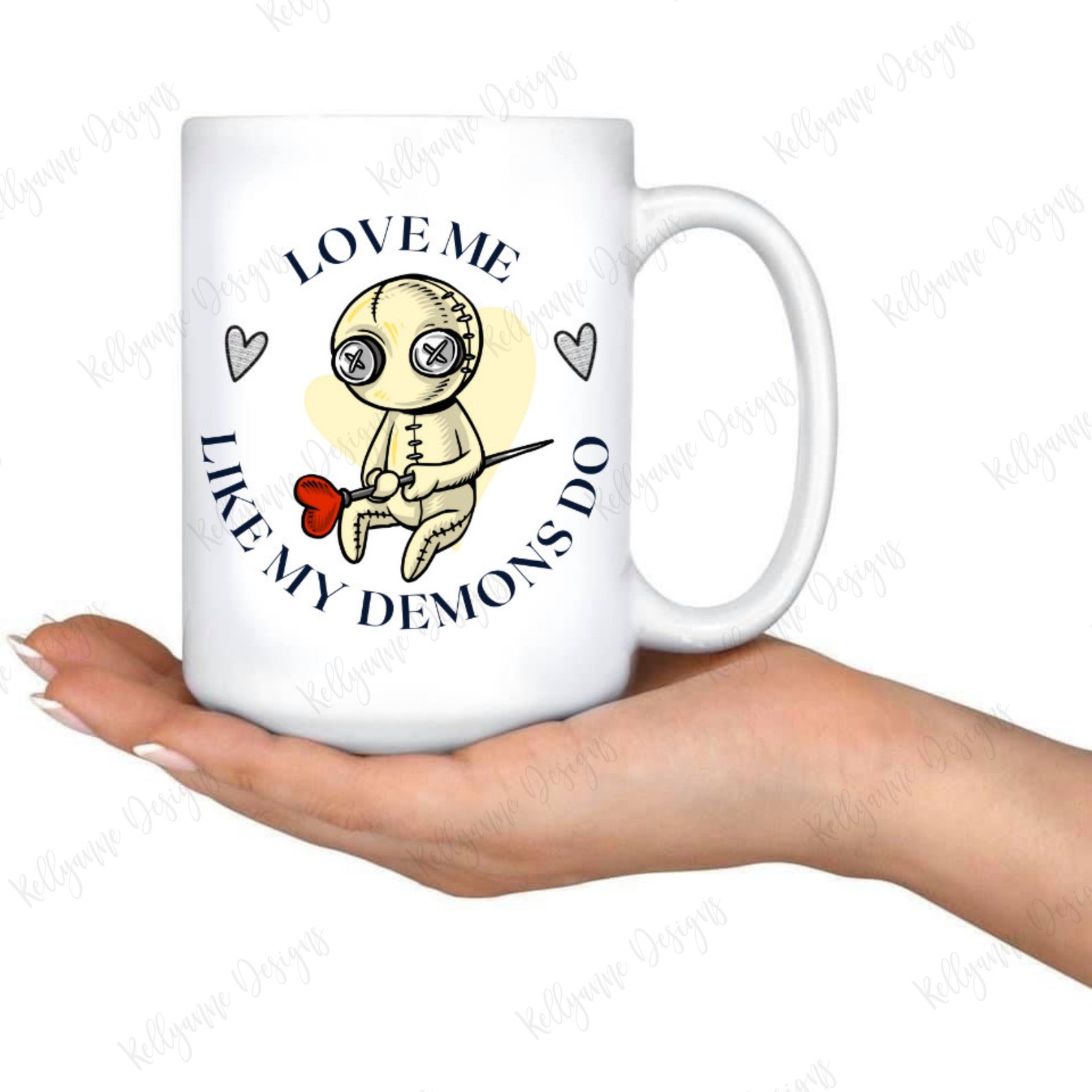 Download Love Me Like My Demons Do Voodoo Doll Funny Mug | Etsy