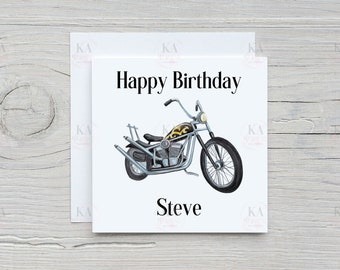 Personalised Motorbike Birthday Card: Classic Bike Designs