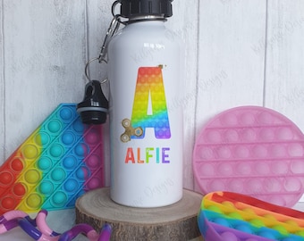 Personalised Fidget Pop Aluminium Drinks Bottle - 600ml