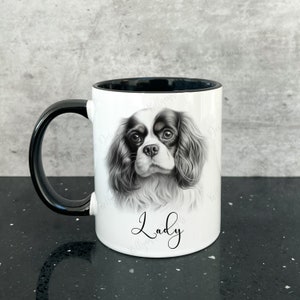 Cavalier King Charles Spaniel Mug, Cute Ceramic Cup, Cavalier King Charles Lover Gift, Yorkshire Tea Lover, Dog Lover Gift