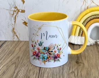 Cypress Home Queen Bee Mini Bee Mommy And Me - Juego De 2 Tazas De Cerámica Para Mamá Y Yo | Regalo De Maternidad Para El Día De La Madre