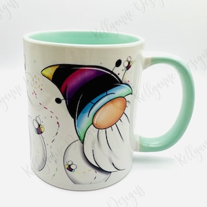 Rainbow Bee Gnome Mug: Colorful Gonk Lover Gift
