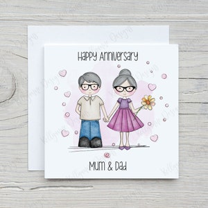 Custom Anniversary Card, Personalised Anniversary, Unique Gift, Wedding Anniversary