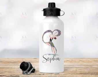 Dance Water Bottle, Gymnast Water Bottle, Dance Gift, Personalised Bottle, School Drinks Bottle, Drinks Flask