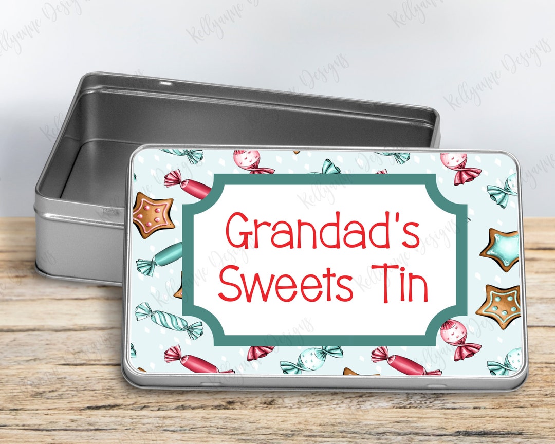 Sweets Storage Tin, Gifts for Him, Sweetie Tin, Treat Tin, Father's Day