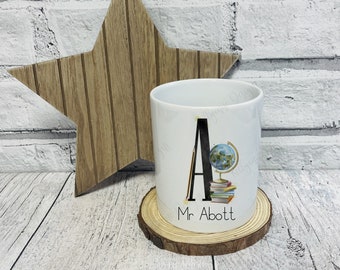 Personalised Teacher Pencil Pot: Ceramic Desk Tidy
