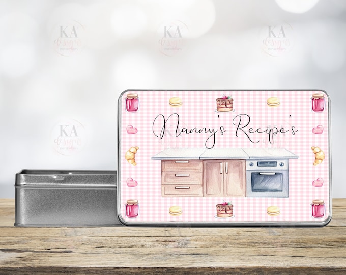 Personalised Recipe Tin: Baking Gift for Grandma