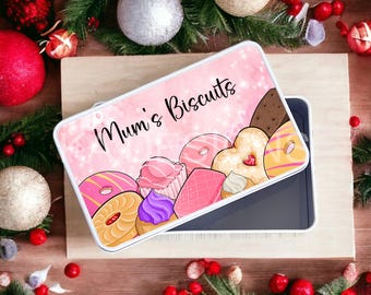 Personalised Biscuit Tin: Metal Treat & Snack Storage