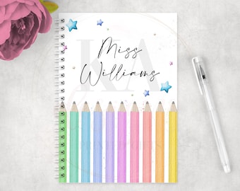 Personalised Teacher Notebook: A5 Custom Journal, End of Year Gift