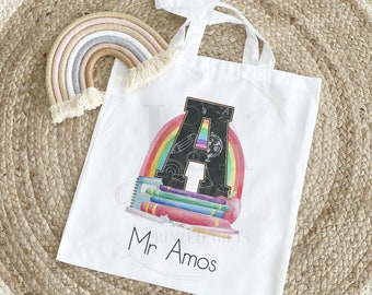Personalised Teacher Tote Bag: End Of Term Gift
