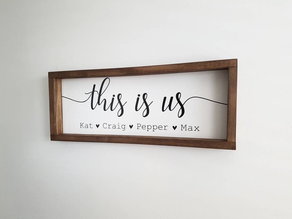 Personalised this is us sign UK/This is us sign for wall/Wood Etsy