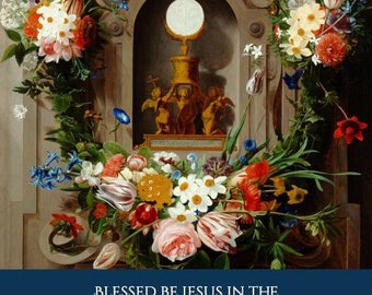 Holy Eucharist Art DIGITAL DOWNLOAD | Liturgical Living Art PRINTABLE for Home Altar