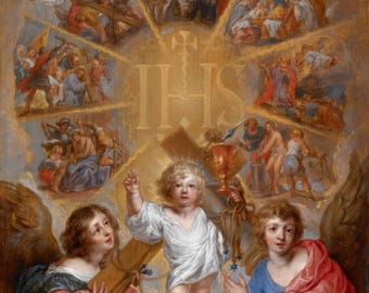 IHS - The Holy Name of Jesus Catholic Art PRINTABLE DOWNLOAD