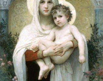 Virgin of the Roses Art PRINTABLE DOWNLOAD