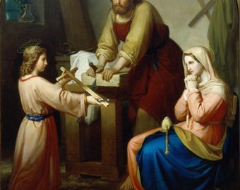 Holy Family | Jesus, Mary, and Joseph Catholic Art PRINTABLE DOWNLOAD