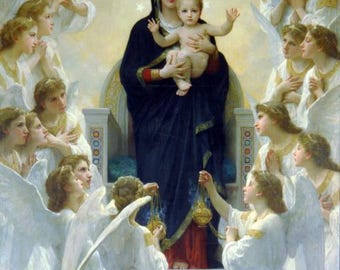 Mary Queen of Angels Art PRINTABLE DOWNLOAD