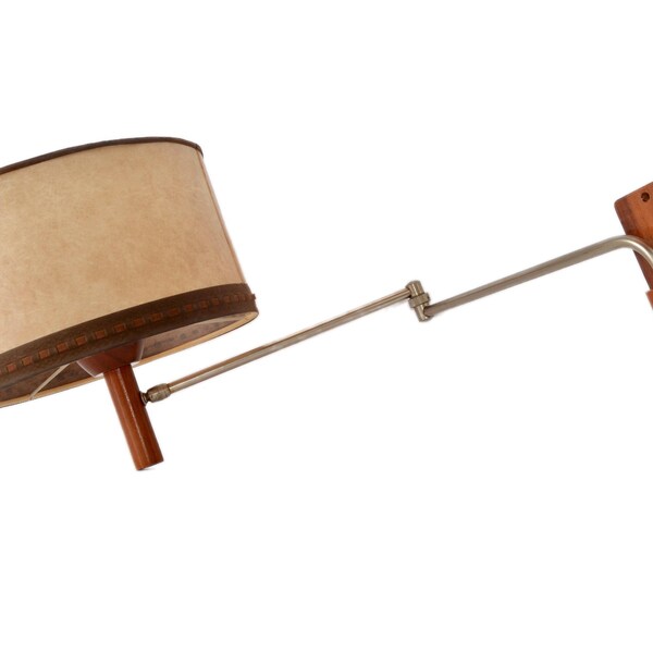 Modernist Dutch swing arm wall lamp from the 60s in Danish style